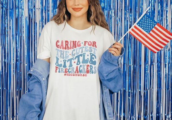 Nicu 4th of july shirt, nicu nurse shirt, American Nurse T-Shirt