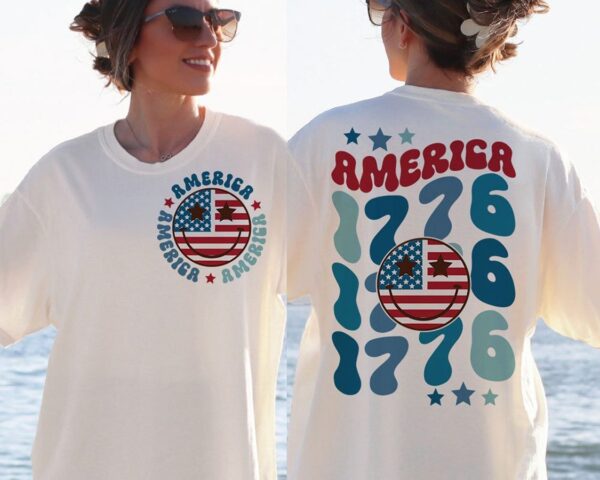 America 1776 shirt, 4th of july shirt, USA shirt - Image 2