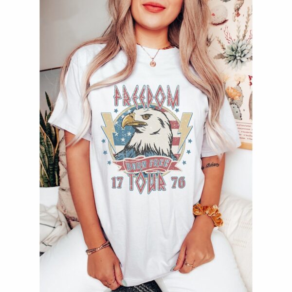 Retro 4th of July Comfort Colors Shirt, Fourth of July Shirt, Independence Day Tee - Image 2